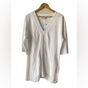 Seaspice Resort Wear cream Tunic Dress Cover Up Women’s Size medium Beachy